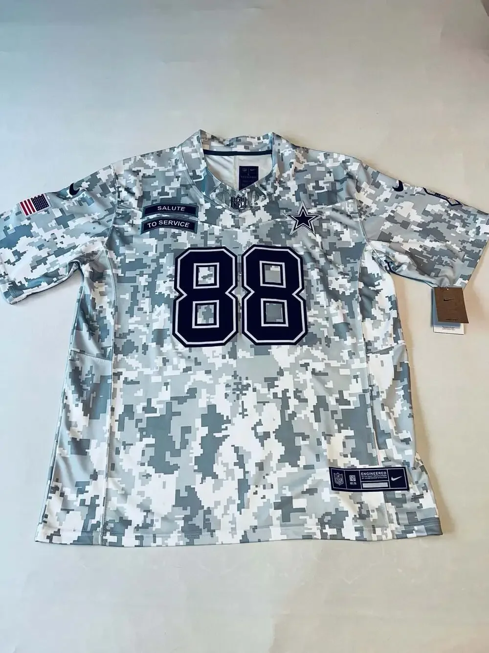 Nike Dallas Cowboys CeeDee Lamb #88 Arctic Camo 2024 Salute to Service Jersey